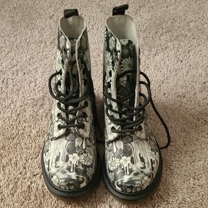 Dr. Martens Pascal Floral Slime Combat Boots HTF